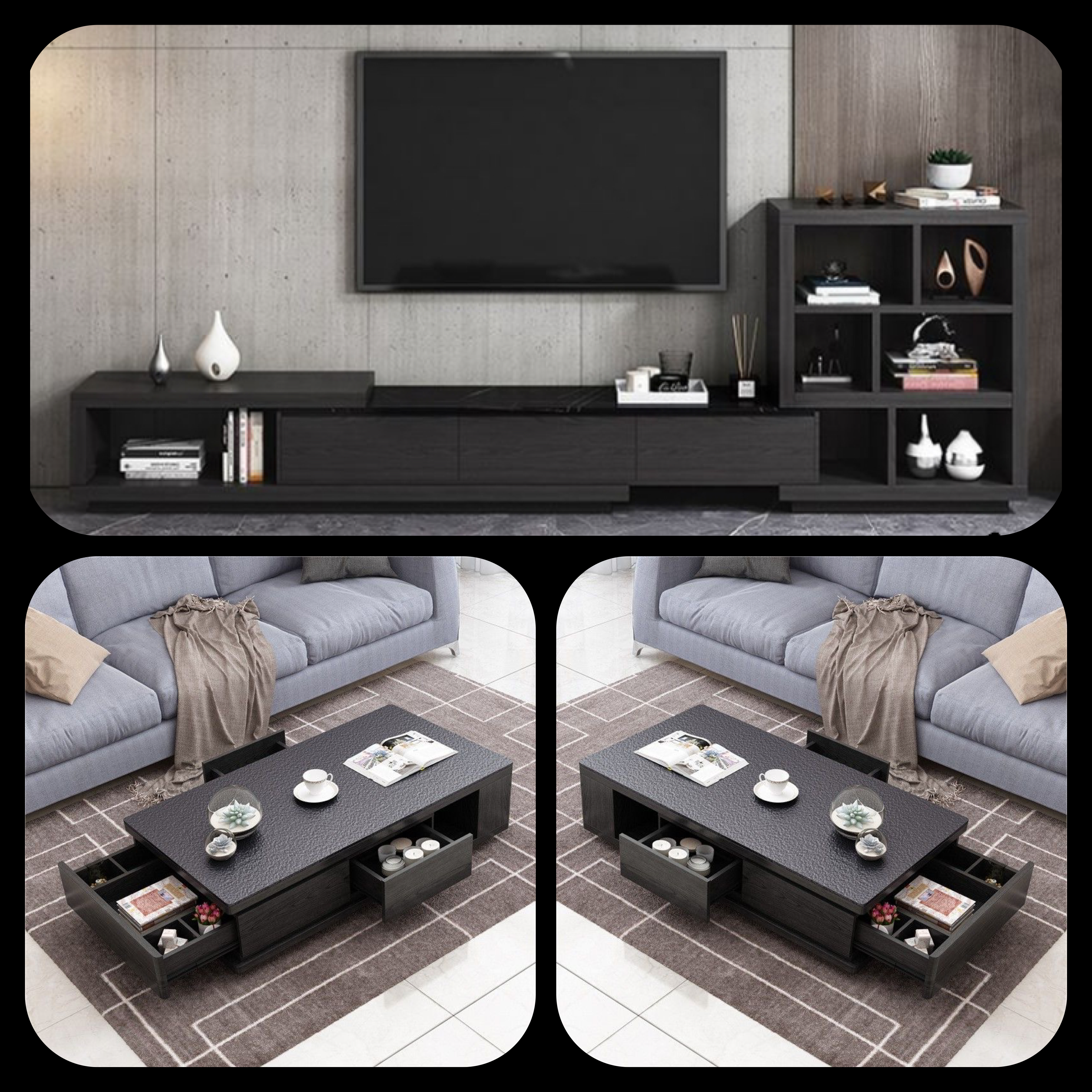 Set of TV unit with coffee table Zxc 507 - Friends 