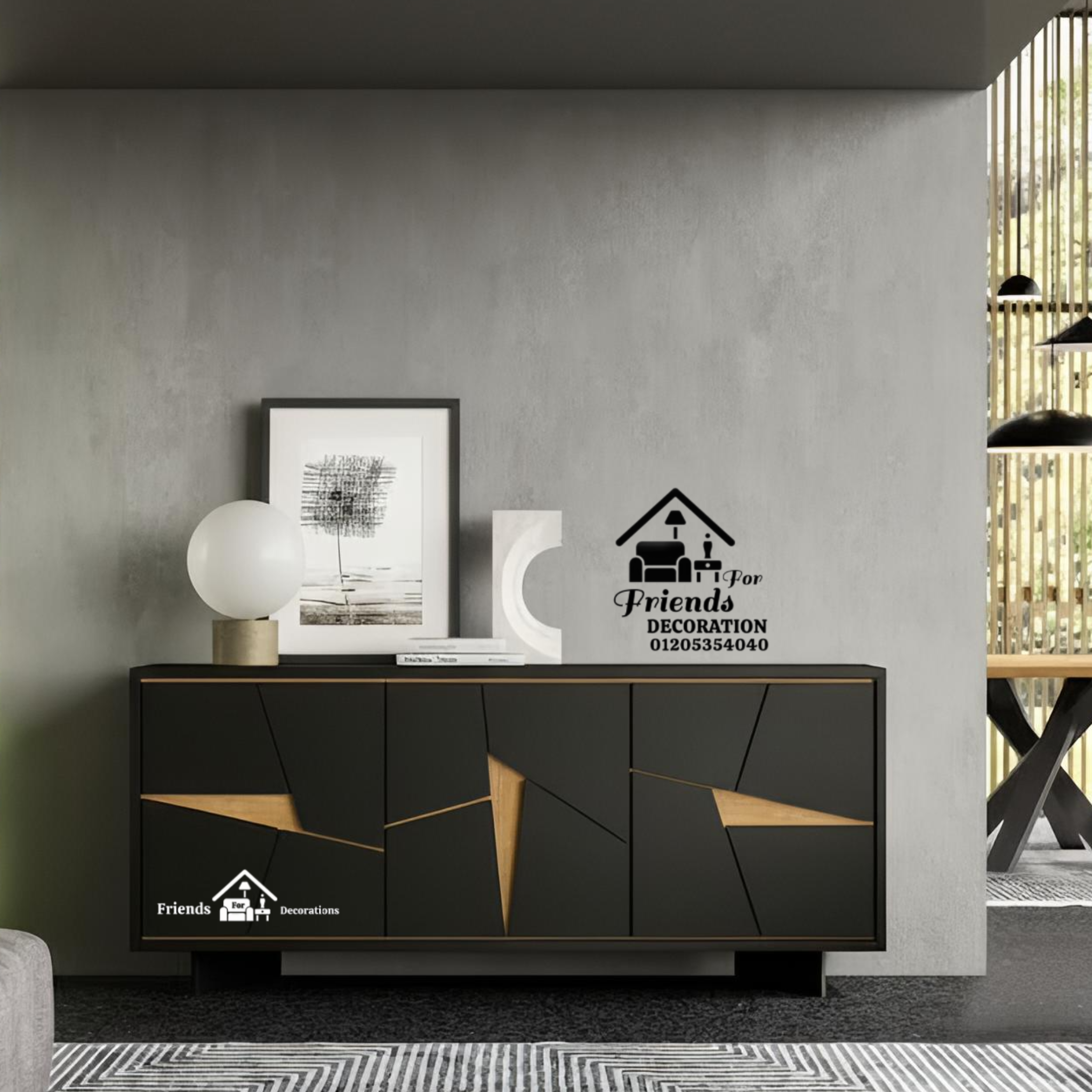 Amazing wooden sideboard Con 8589