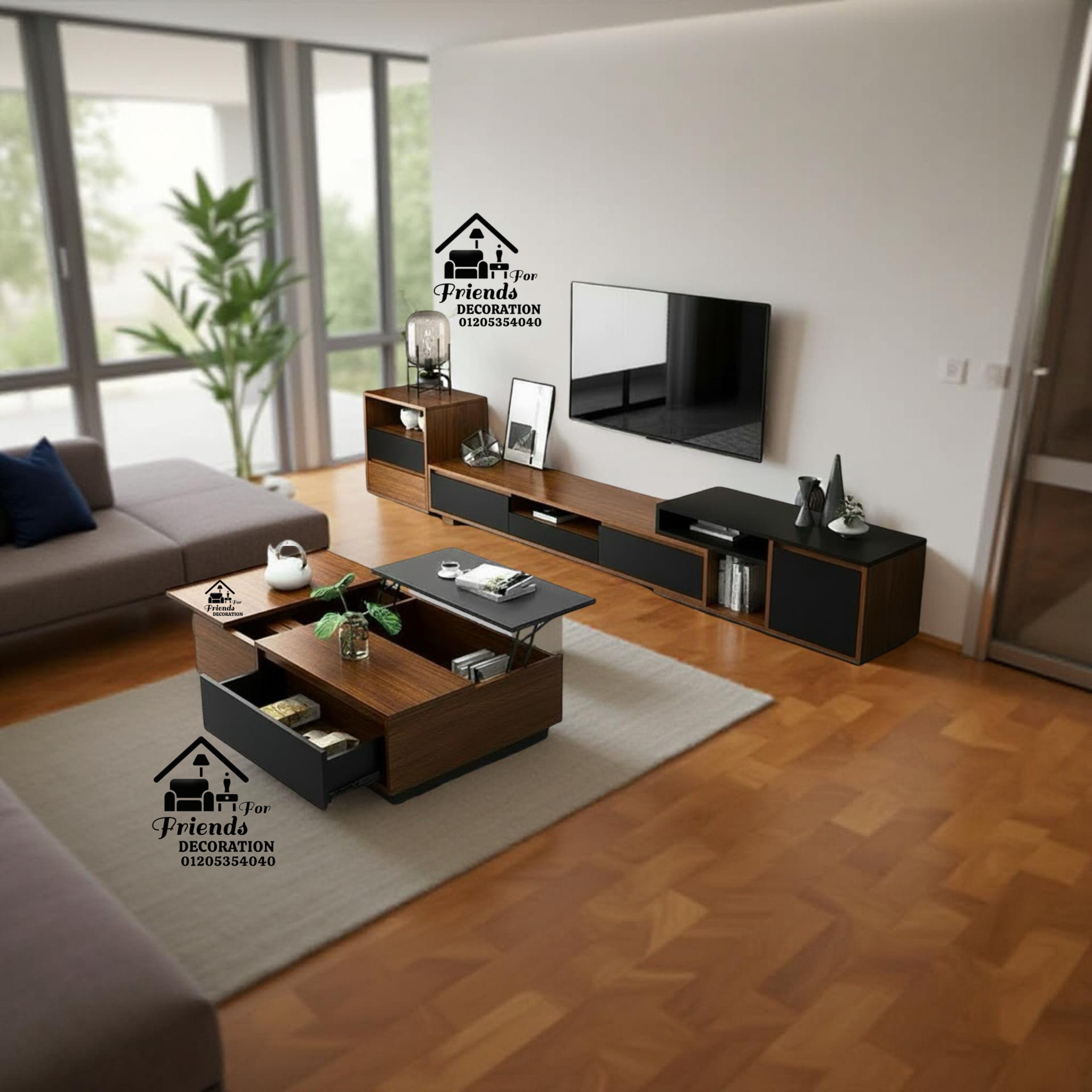 Set of TV unit with coffee table Zxc 512